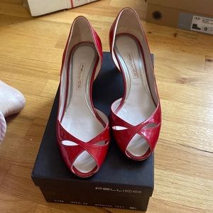 Red Patent Pellico Heels - 38.5